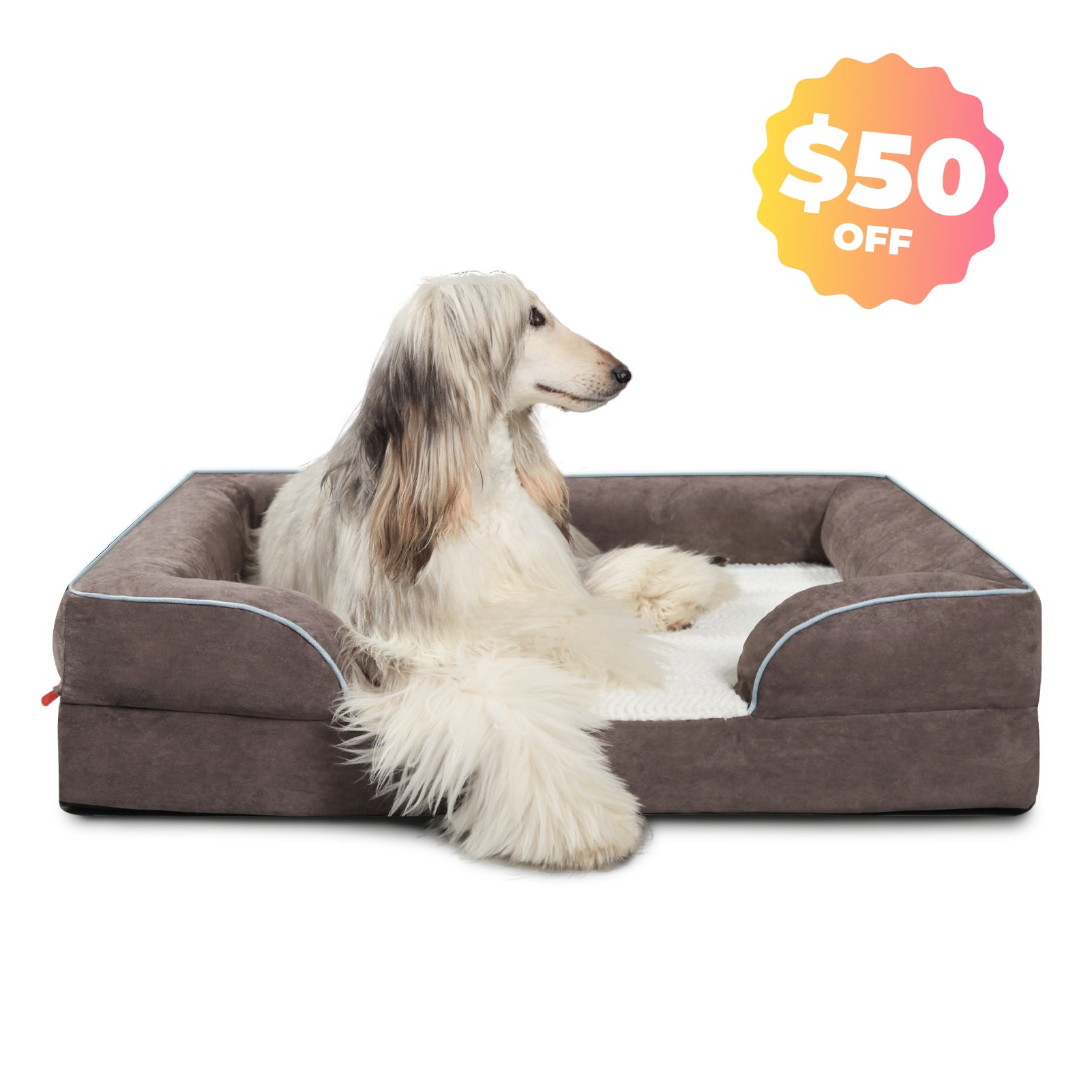 Canapé orthopédique pour chien en mousse à mémoire de forme de grande taille de Laifug