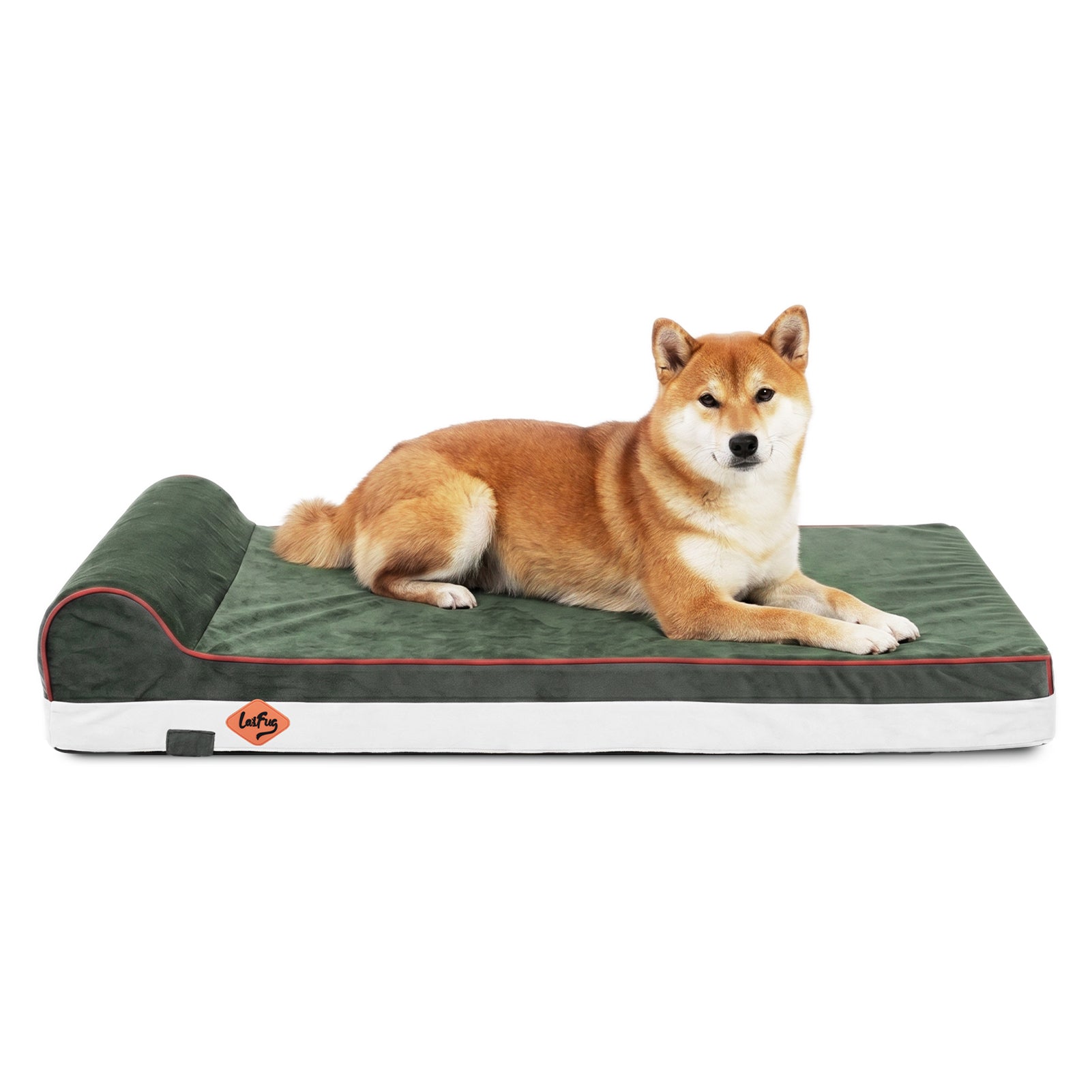 Laifug 422 Orthopedic Dog Bed with Bolster Support (Single & Double Pillow Options)