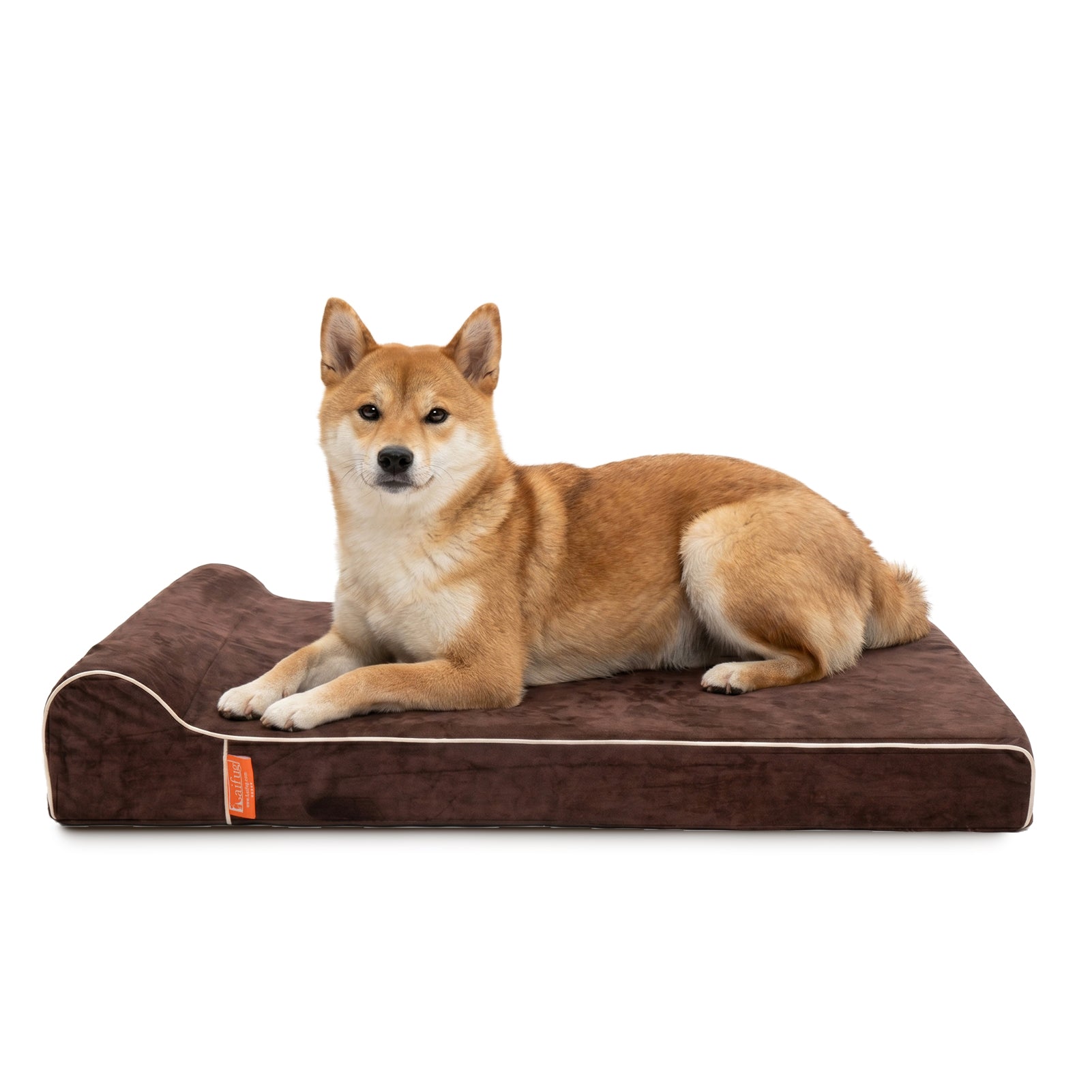 Laifug 422 Orthopedic Dog Bed with Bolster Support (Single & Double Pillow Options)