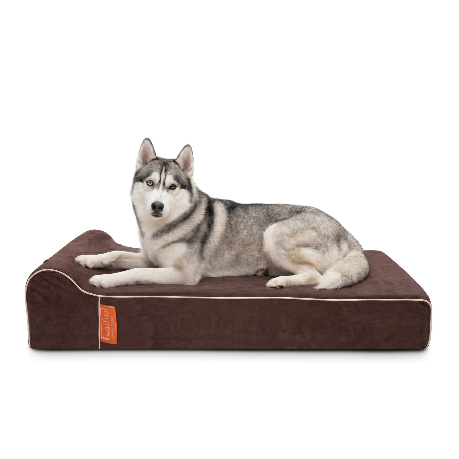 Laifug 422 Orthopedic Dog Bed with Bolster Support (Single & Double Pillow Options)