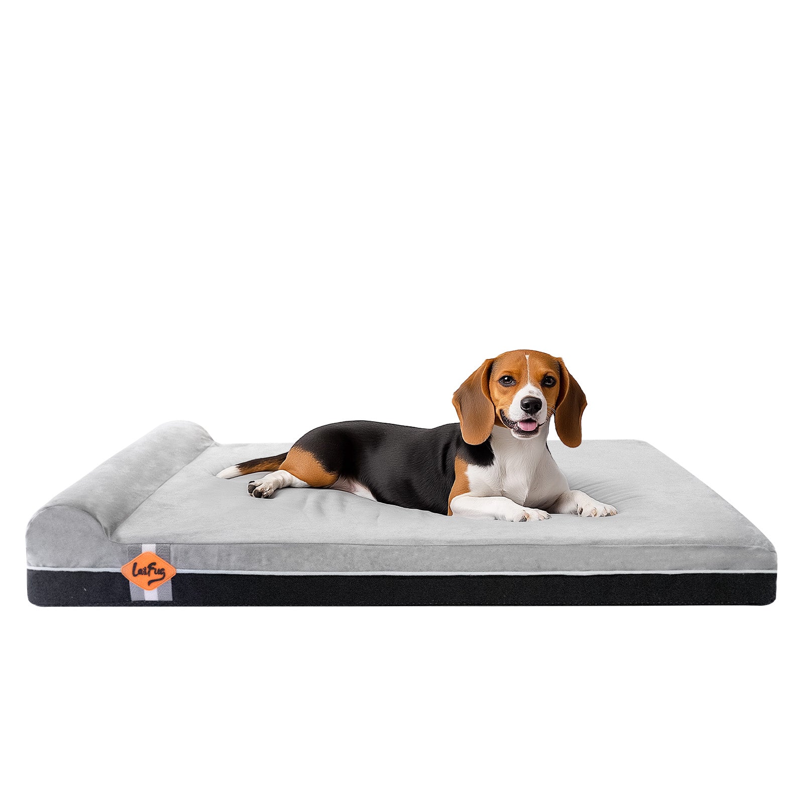 Laifug 422 Orthopedic Dog Bed with Bolster Support (Single & Double Pillow Options)