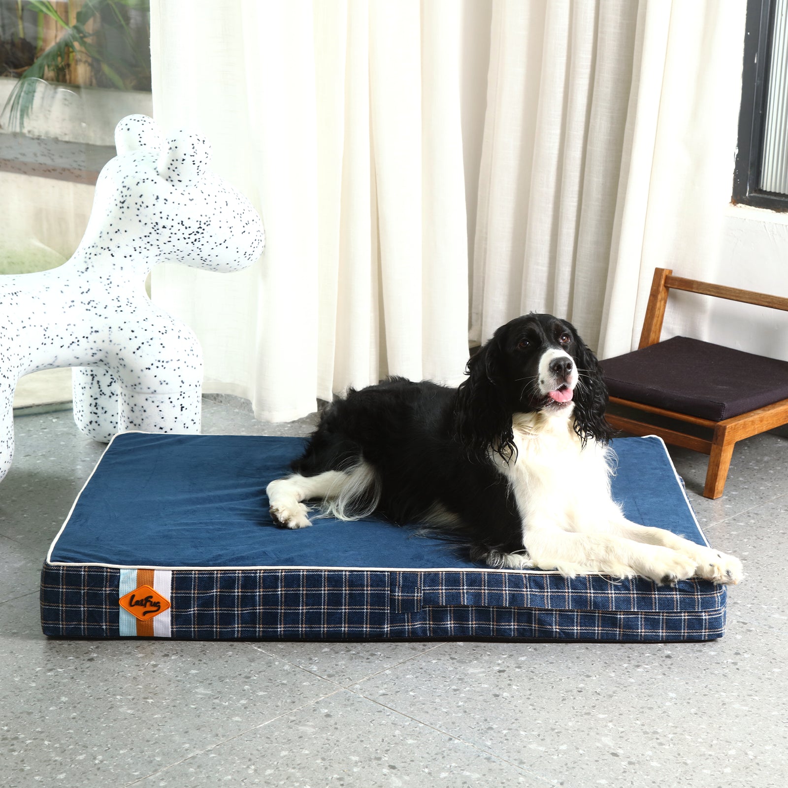 LaiFug 318 Flat Orthopedic Memory Foam Dog Bed – Minimalist Design