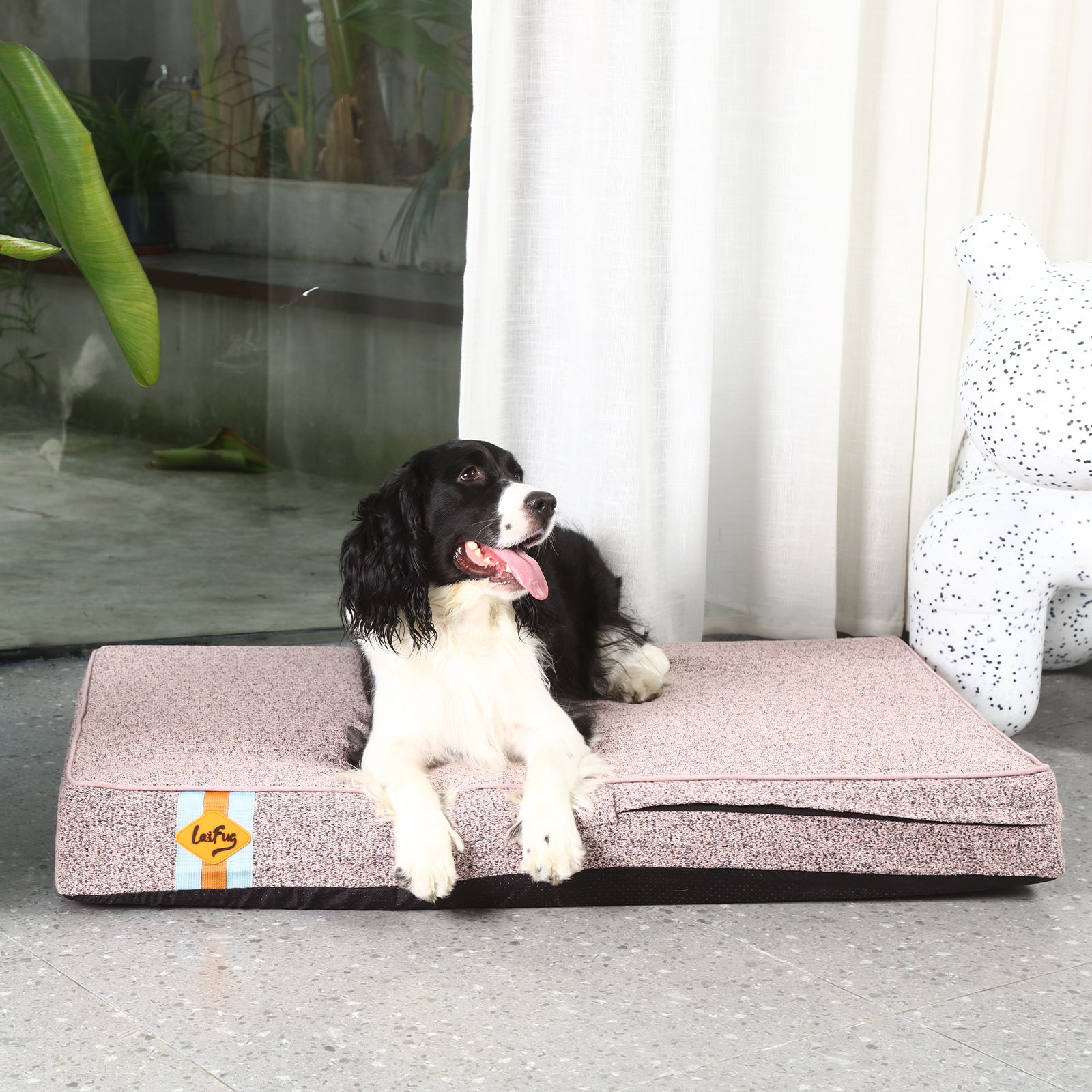 LaiFug 318 Flat Orthopedic Memory Foam Dog Bed – Minimalist Design
