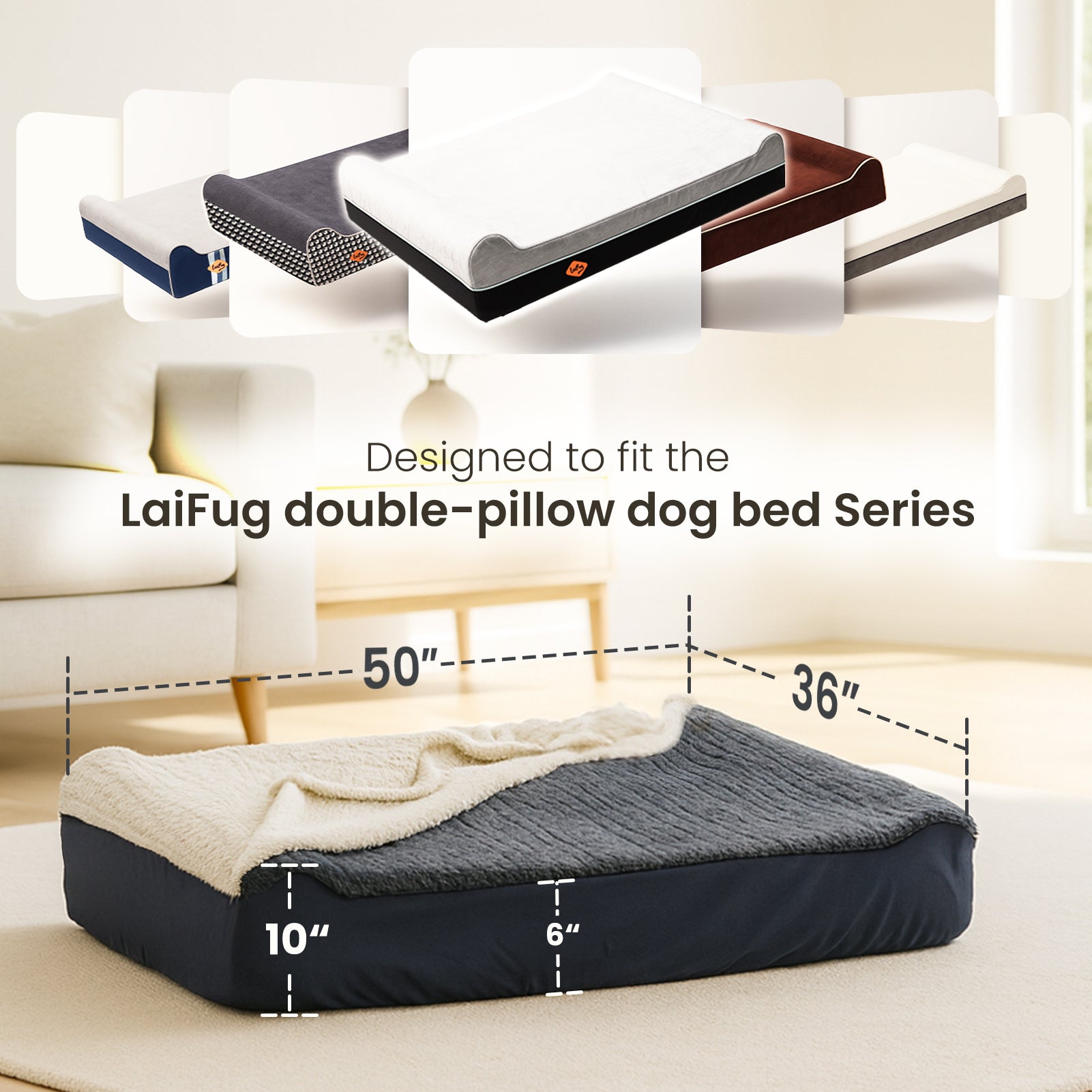 LaiFug Large pet/Dog Bed Cover