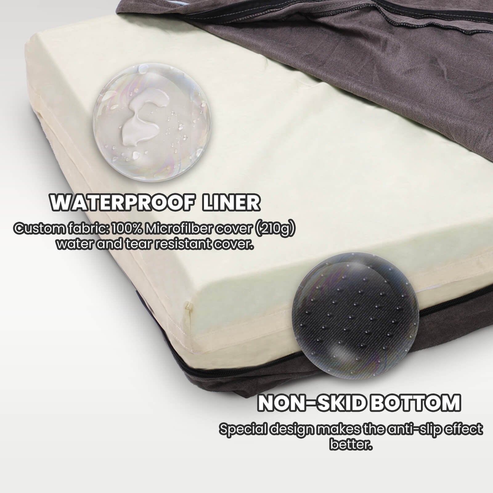 LaiFug 318 Flat Orthopedic Memory Foam Dog Bed – Minimalist Design