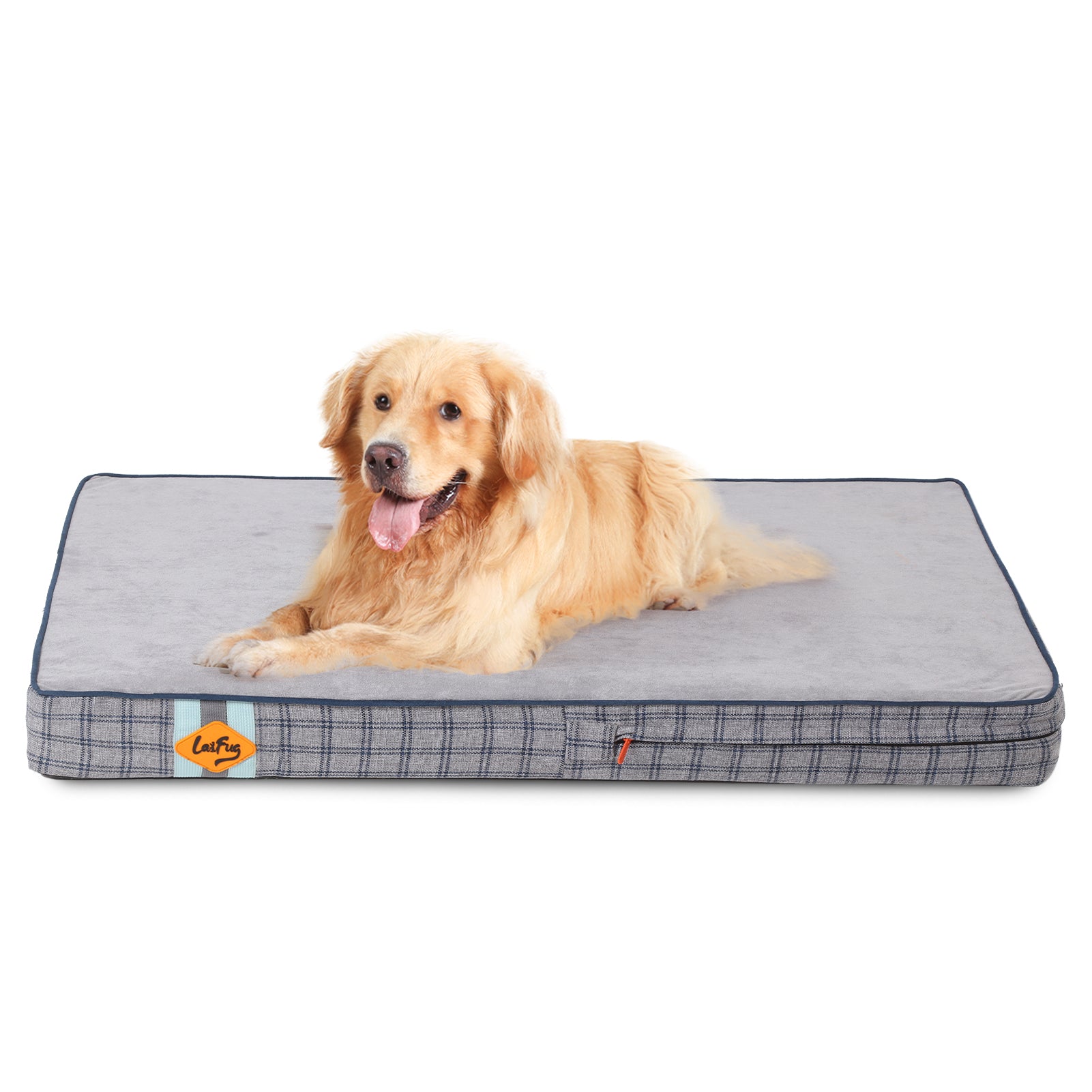 Lit pour chien en mousse à mémoire de forme Laifug, lit orthopédique pour cage pour chien de petite à grande taille