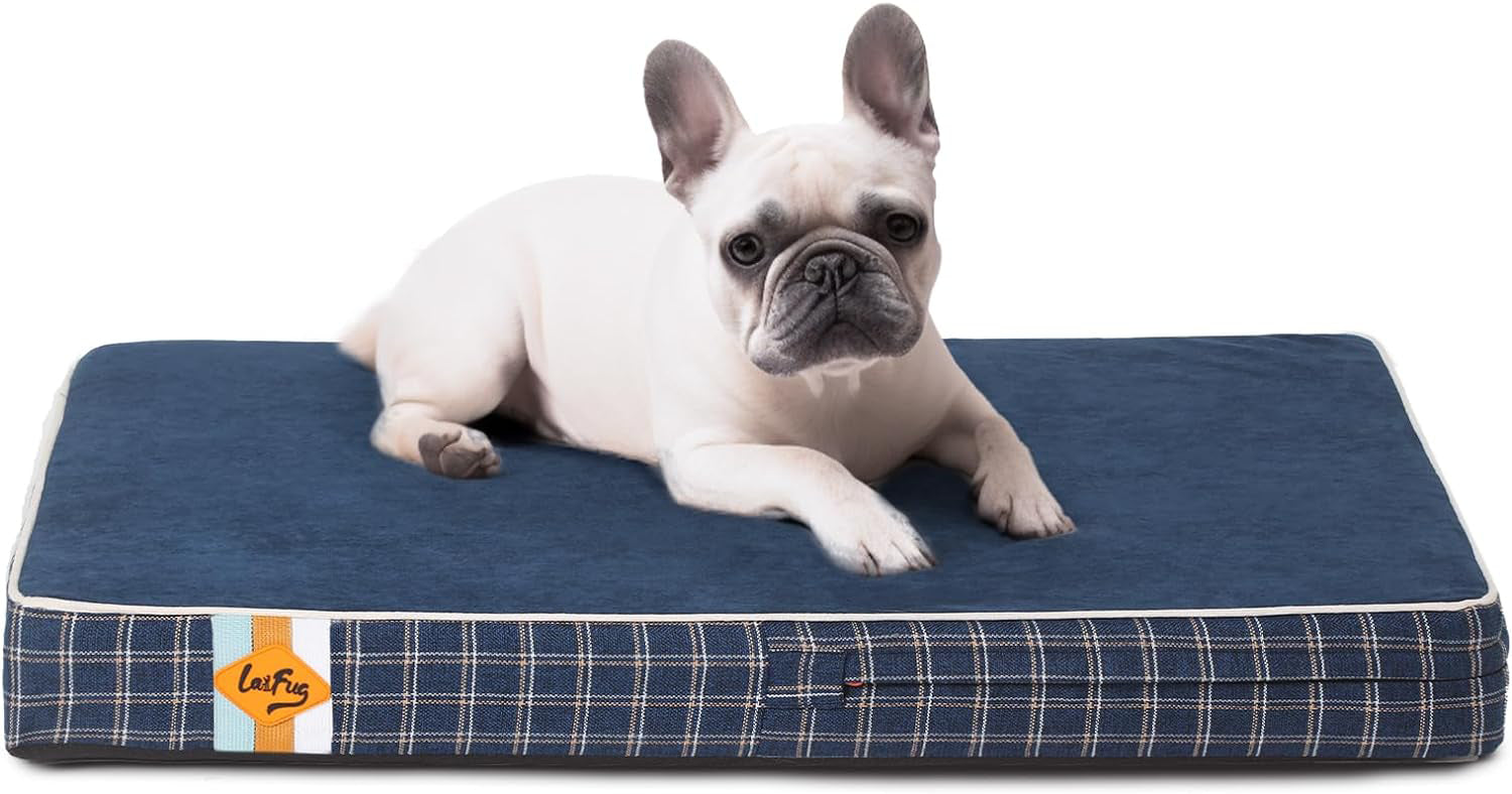 LaiFug 318 Flat Orthopedic Memory Foam Dog Bed – Minimalist Design