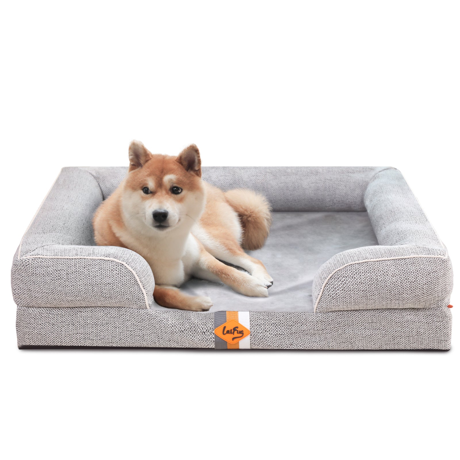 Canapé orthopédique pour chien en mousse à mémoire de forme de grande taille de Laifug