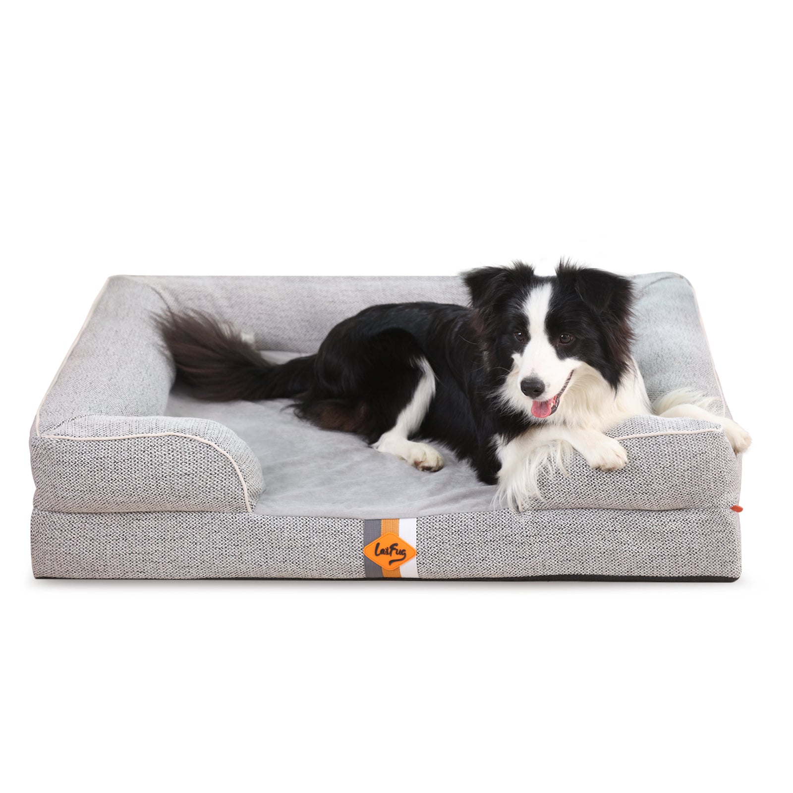 Canapé orthopédique pour chien en mousse à mémoire de forme de grande taille de Laifug