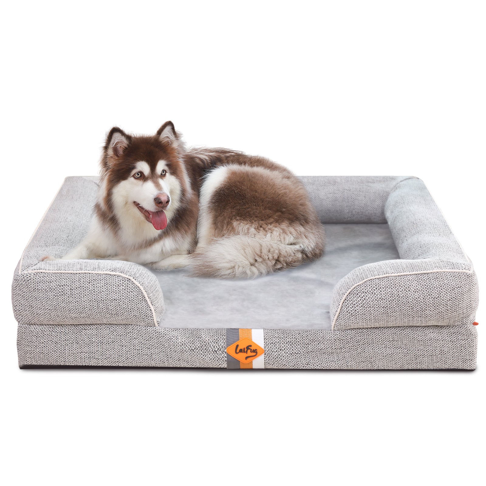 Canapé orthopédique pour chien en mousse à mémoire de forme de grande taille de Laifug