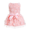 Robe de mariée drapée pour chien Laifug avec fleurs