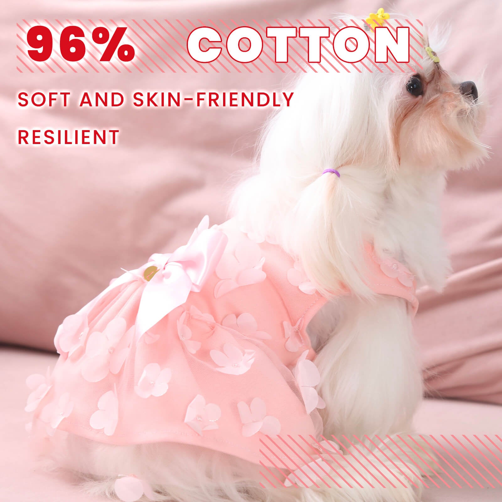 LaiFug Floral Lace Wedding Dress for Dogs – Elegant Princess Style