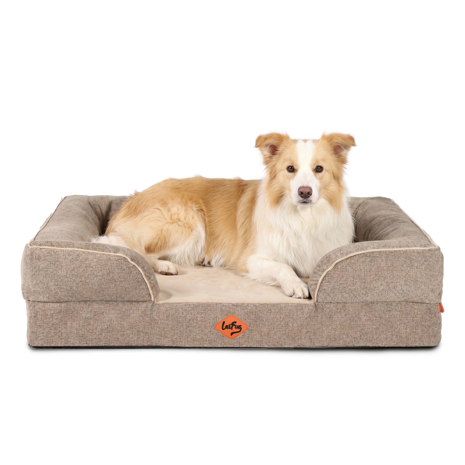Canapé orthopédique pour chien en mousse à mémoire de forme de grande taille de Laifug