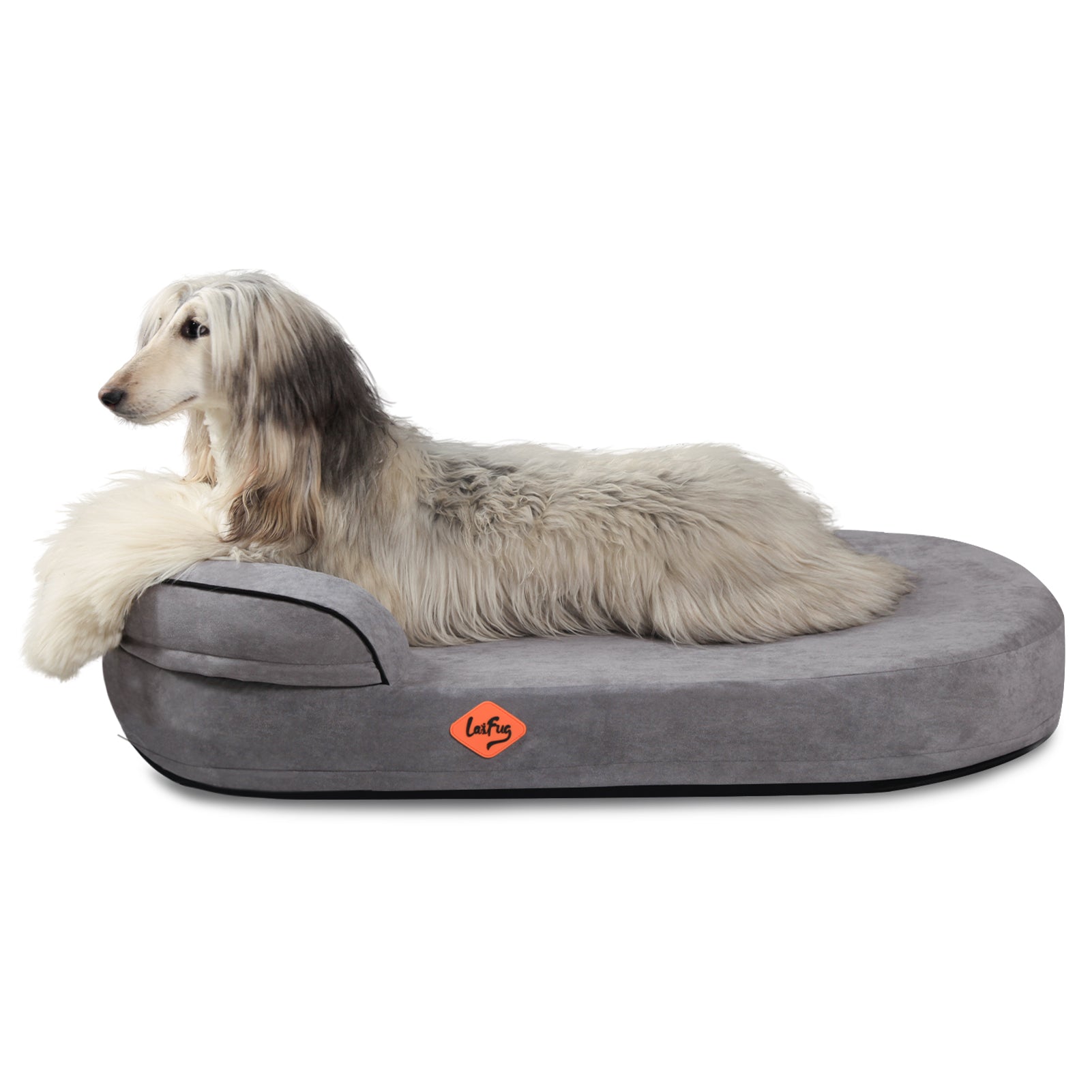 Lit ovale pour chien en mousse à mémoire de forme Laifug