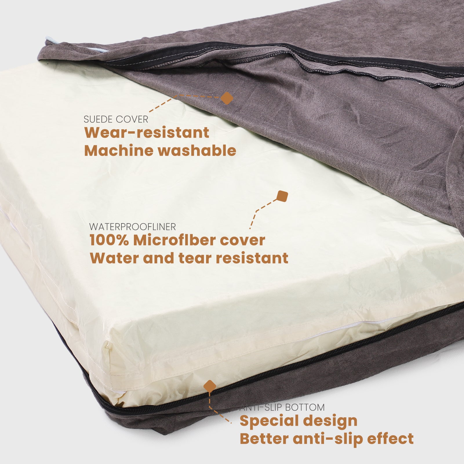 LaiFug 318 Flat Orthopedic Memory Foam Dog Bed – Minimalist Design