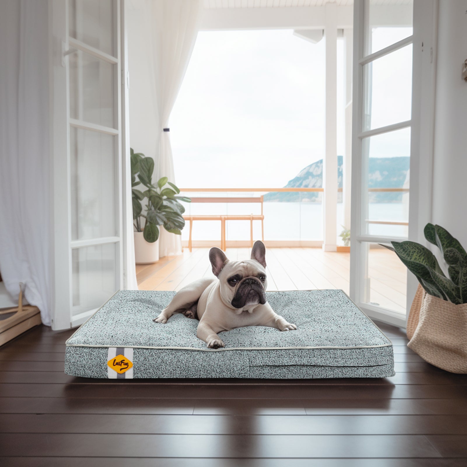 Lit pour chien en mousse à mémoire de forme Laifug, lit orthopédique pour cage pour chien de petite à grande taille