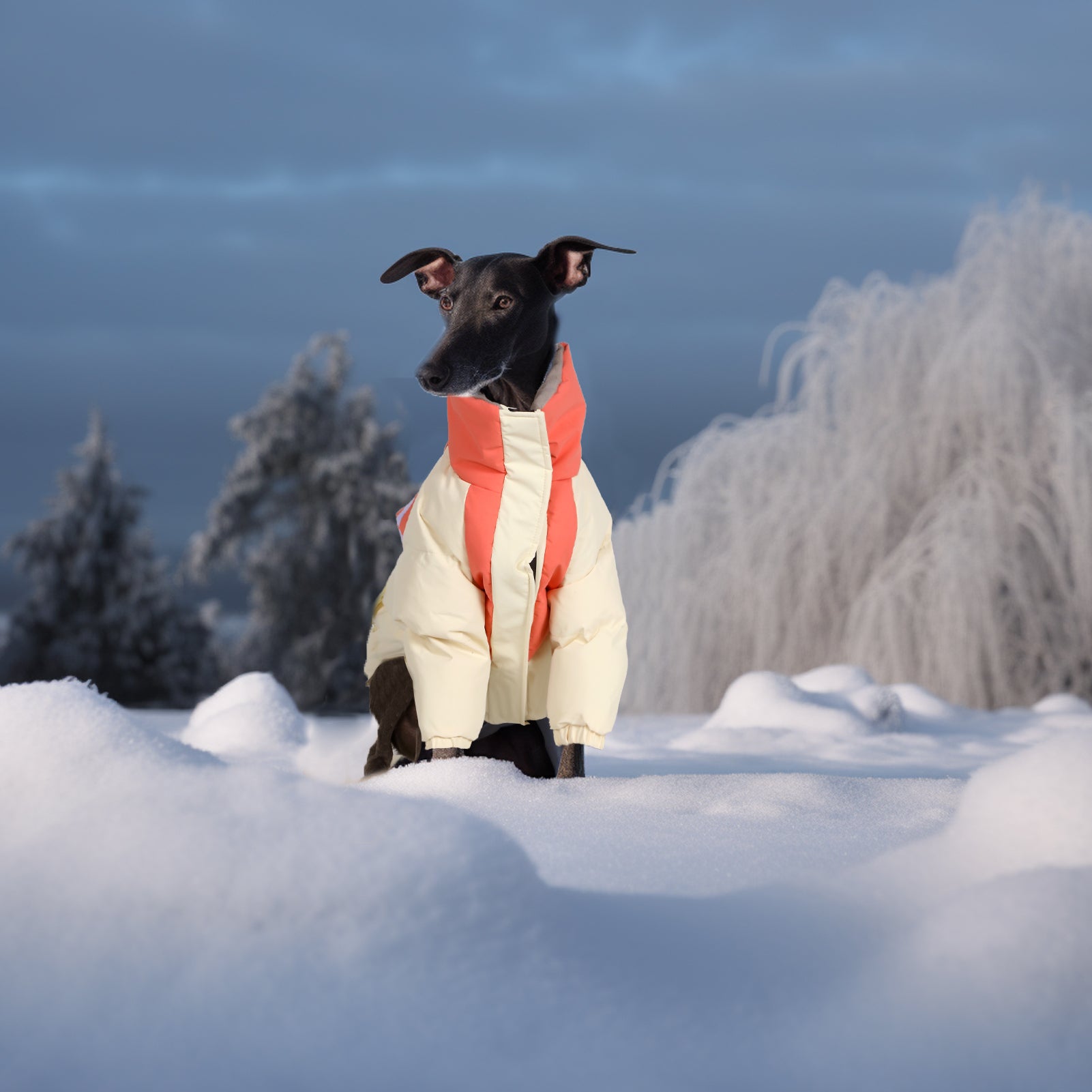 LaiFug Stand Collar Two Legs Dog Winter Coat