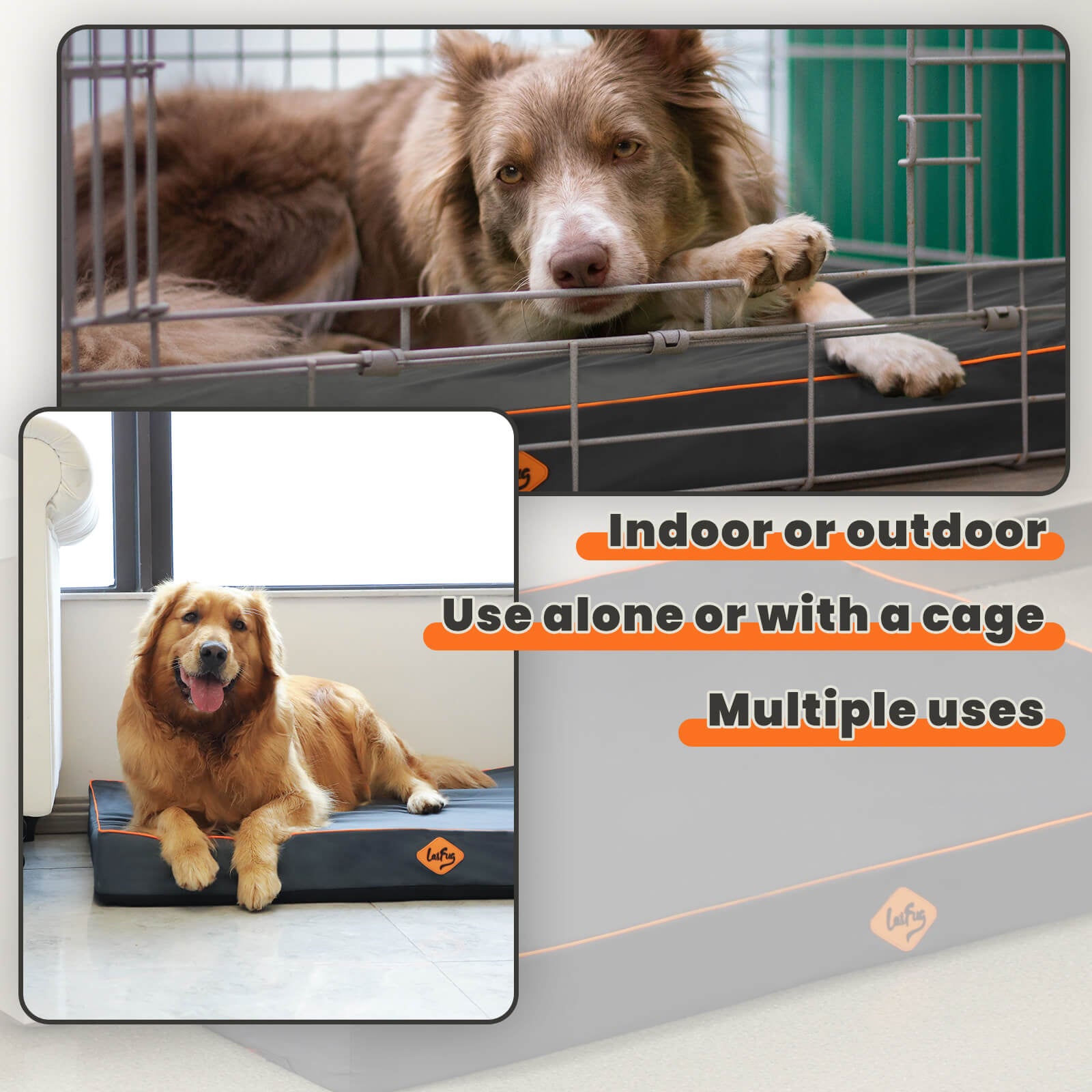 Lit pour chien en mousse alvéolée Laifug