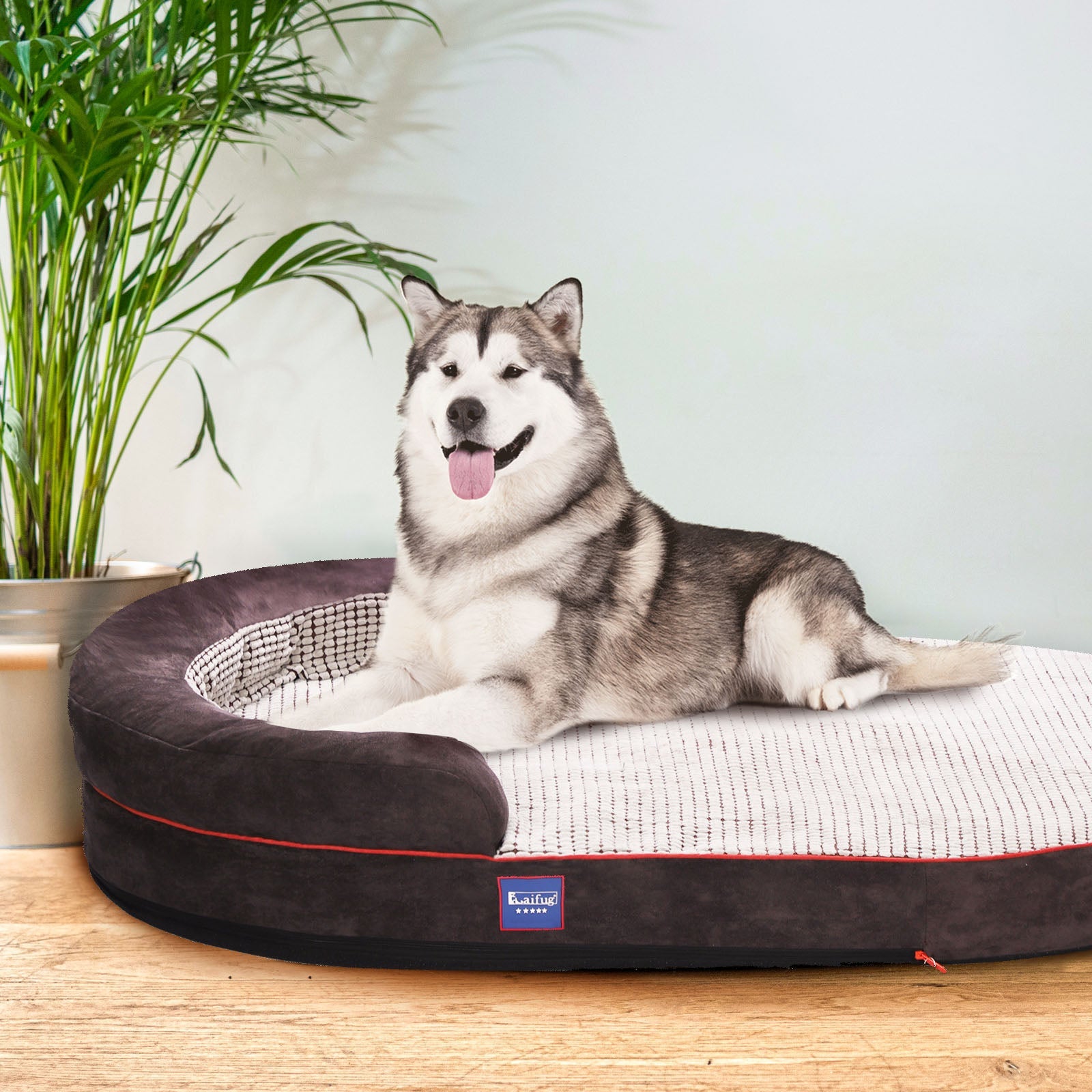 Housse de lit ovale pour chien Laifug