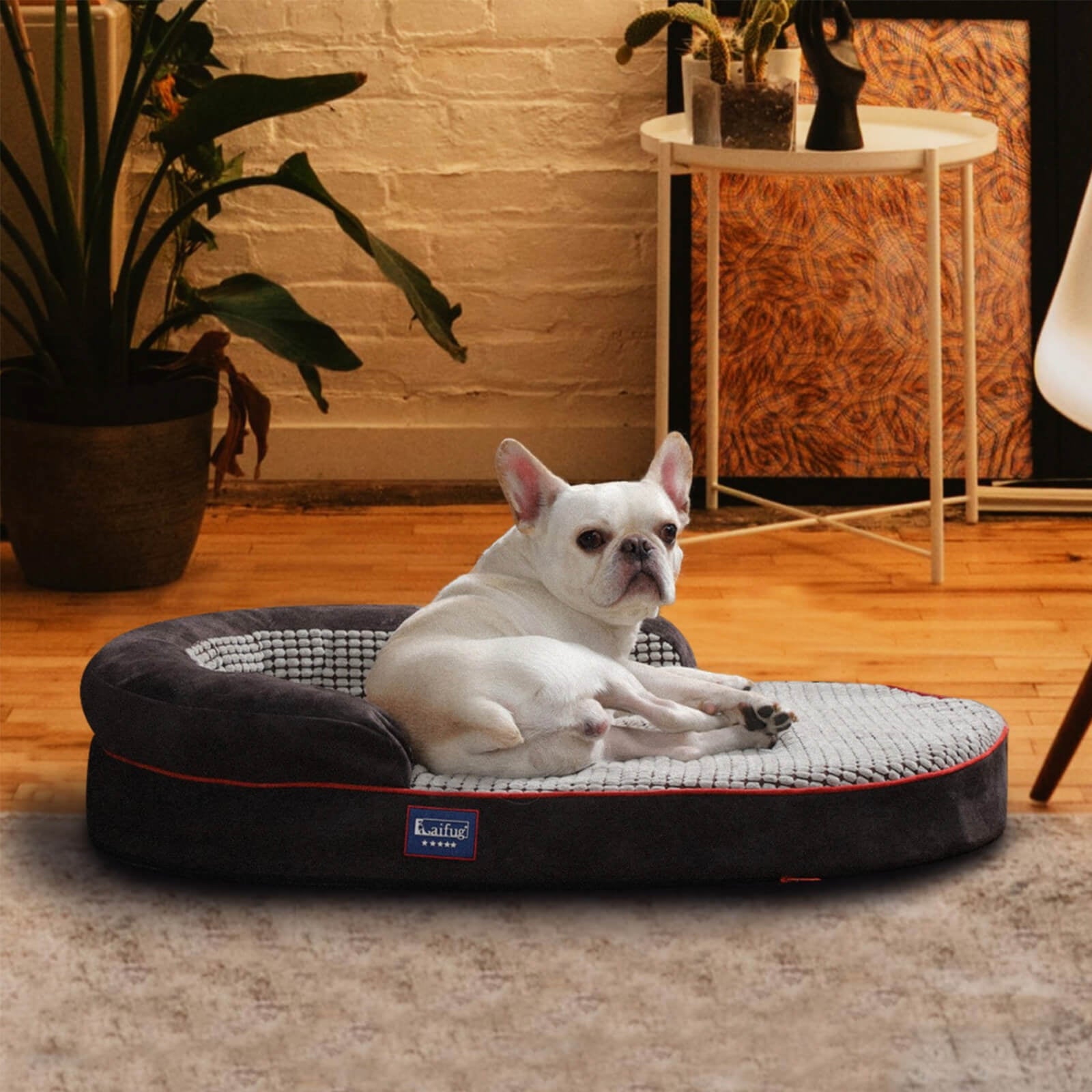 Housse de lit ovale pour chien Laifug