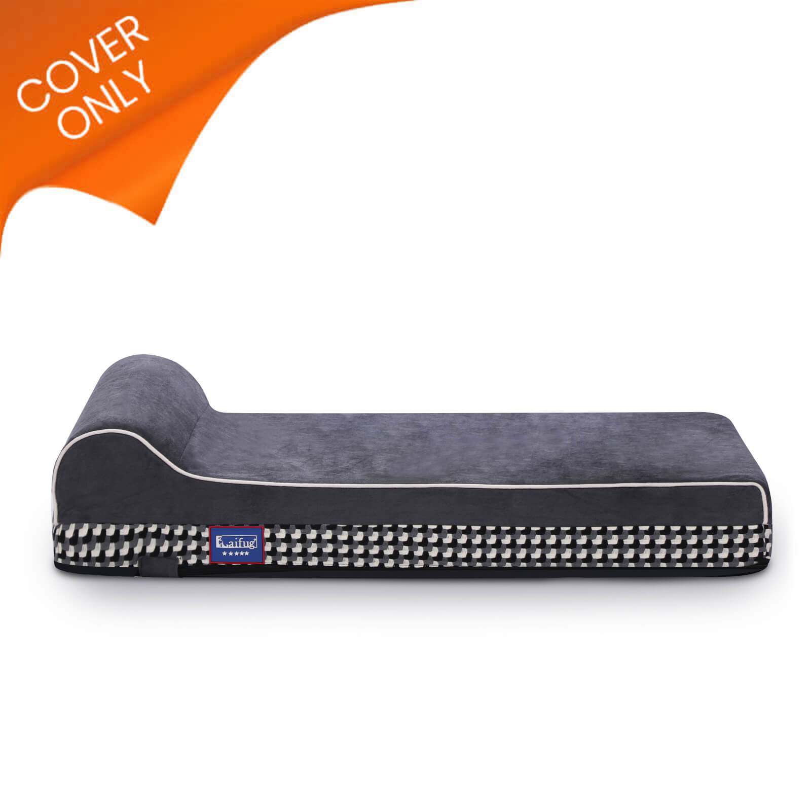 Housse de rechange pour lit de chien en mousse à mémoire de forme Laifug 116,8 x 71,1 x 20,3 cm