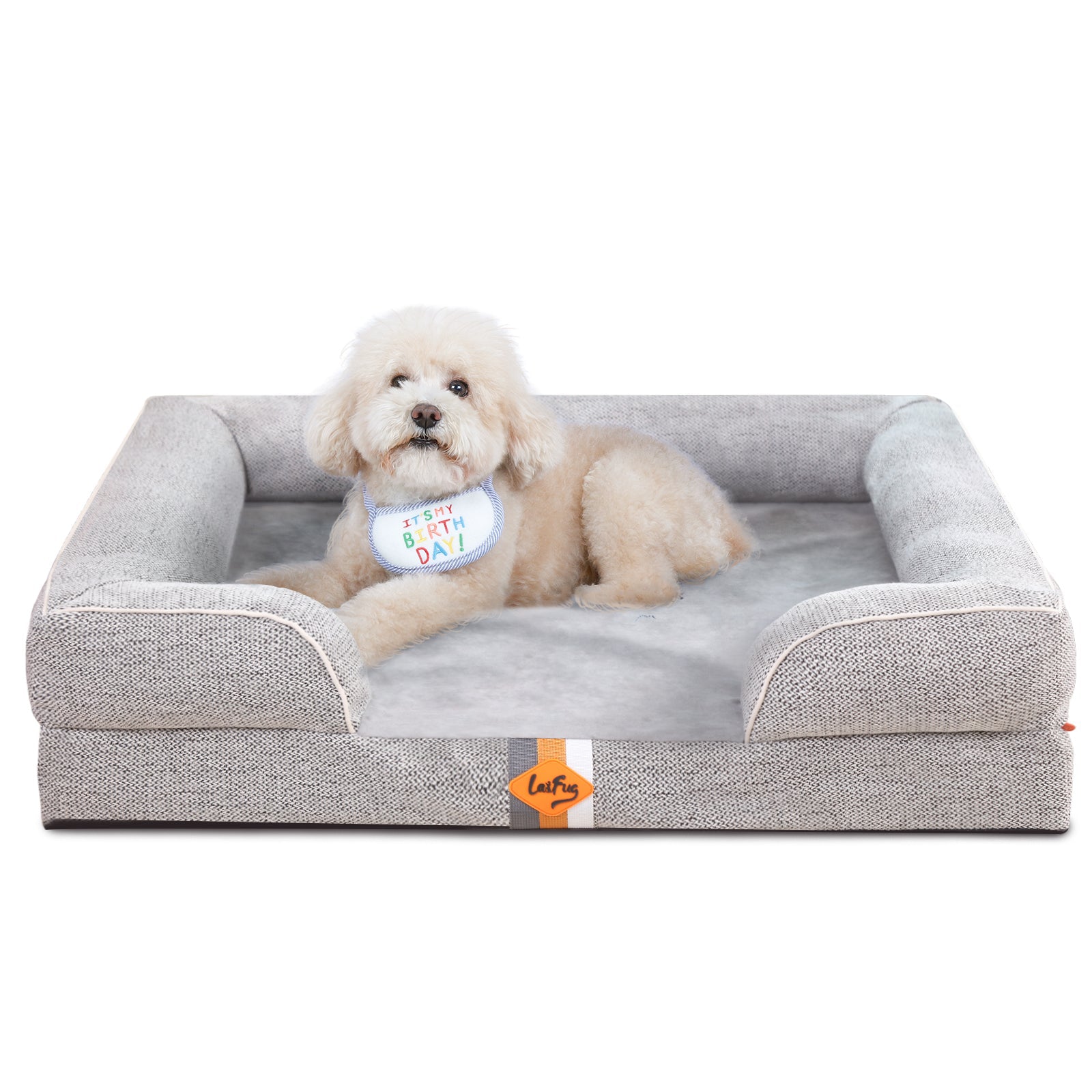 Canapé orthopédique pour chien en mousse à mémoire de forme de grande taille de Laifug