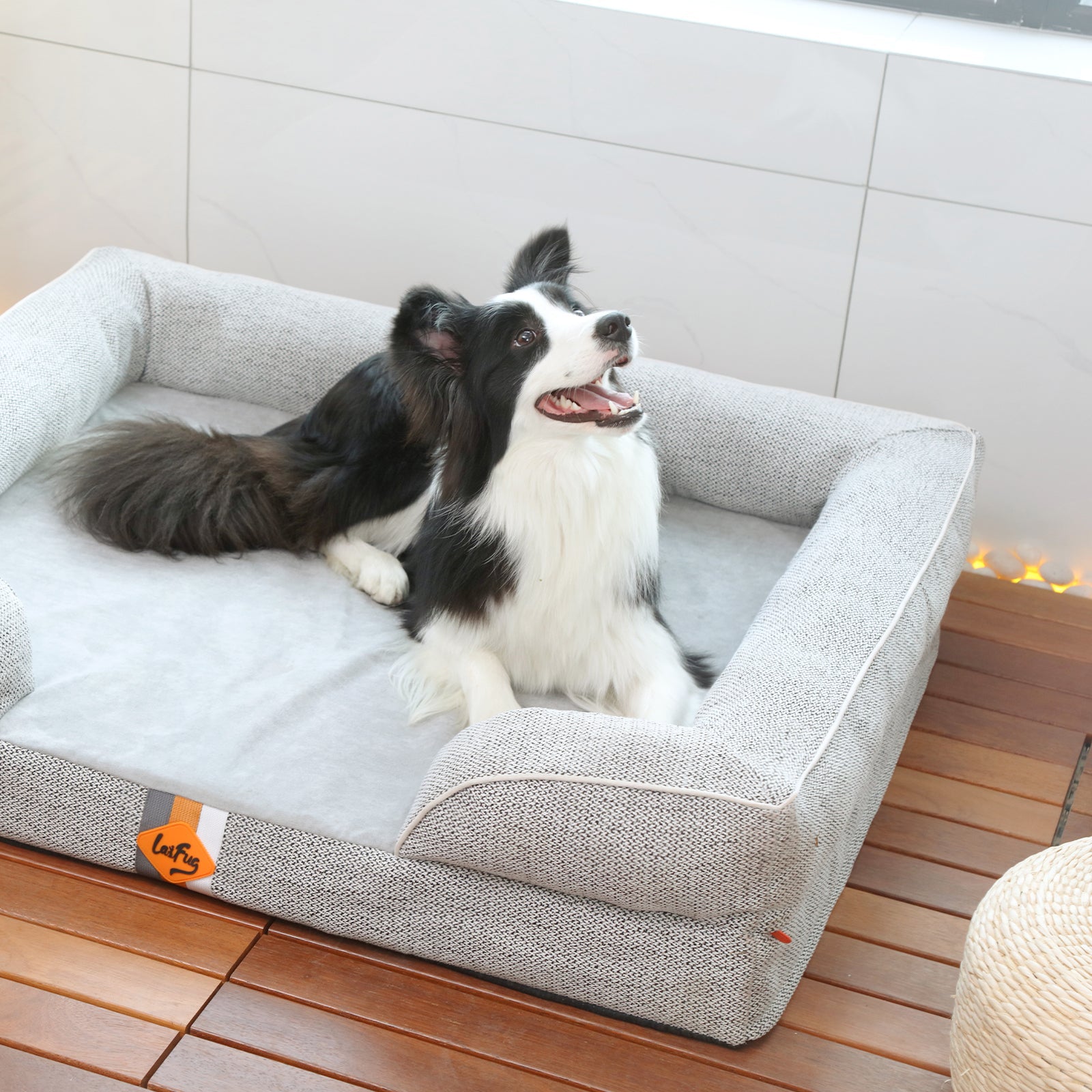Canapé orthopédique pour chien en mousse à mémoire de forme de grande taille de Laifug