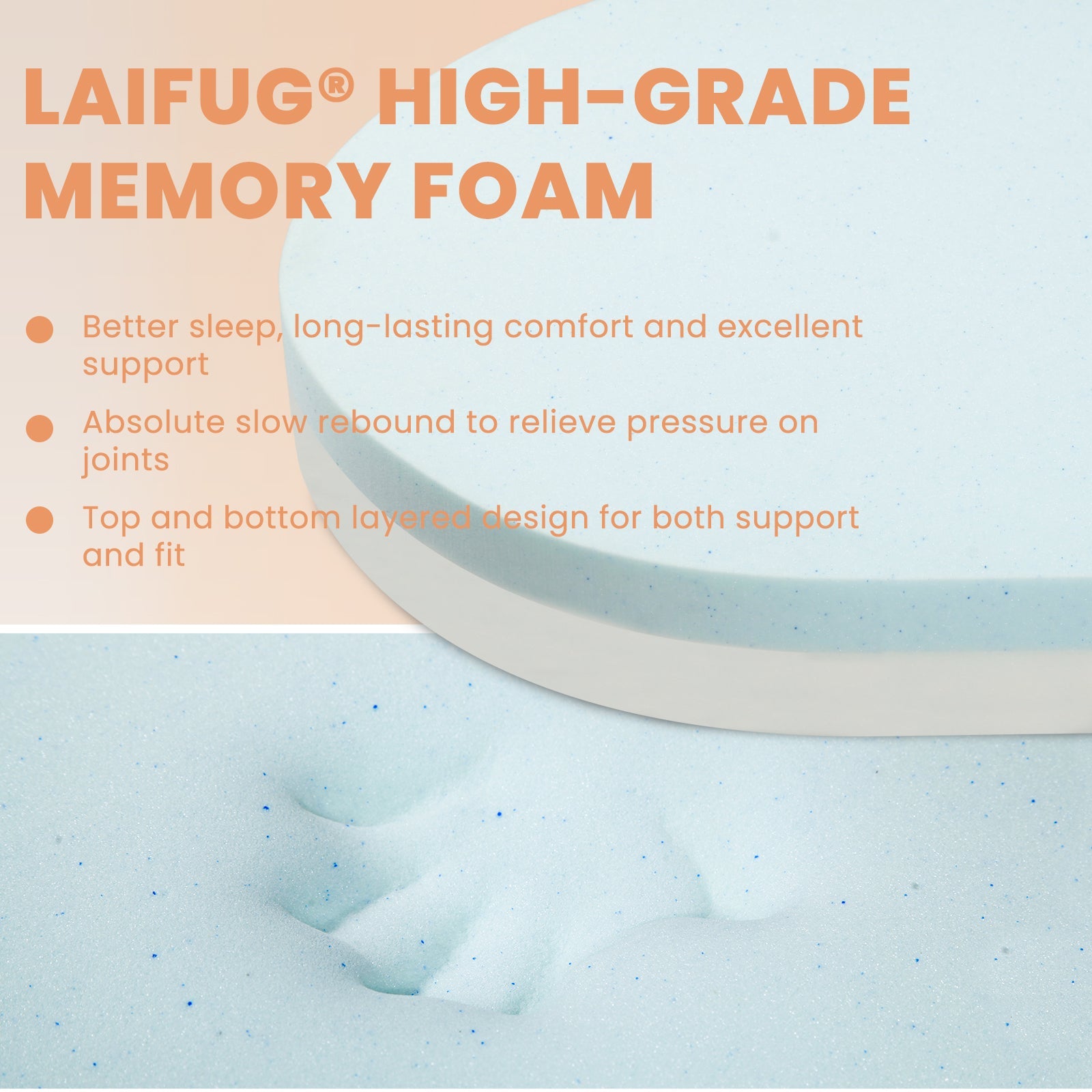 Laifug Memory Foam Oval Dog Bed - LaiFug