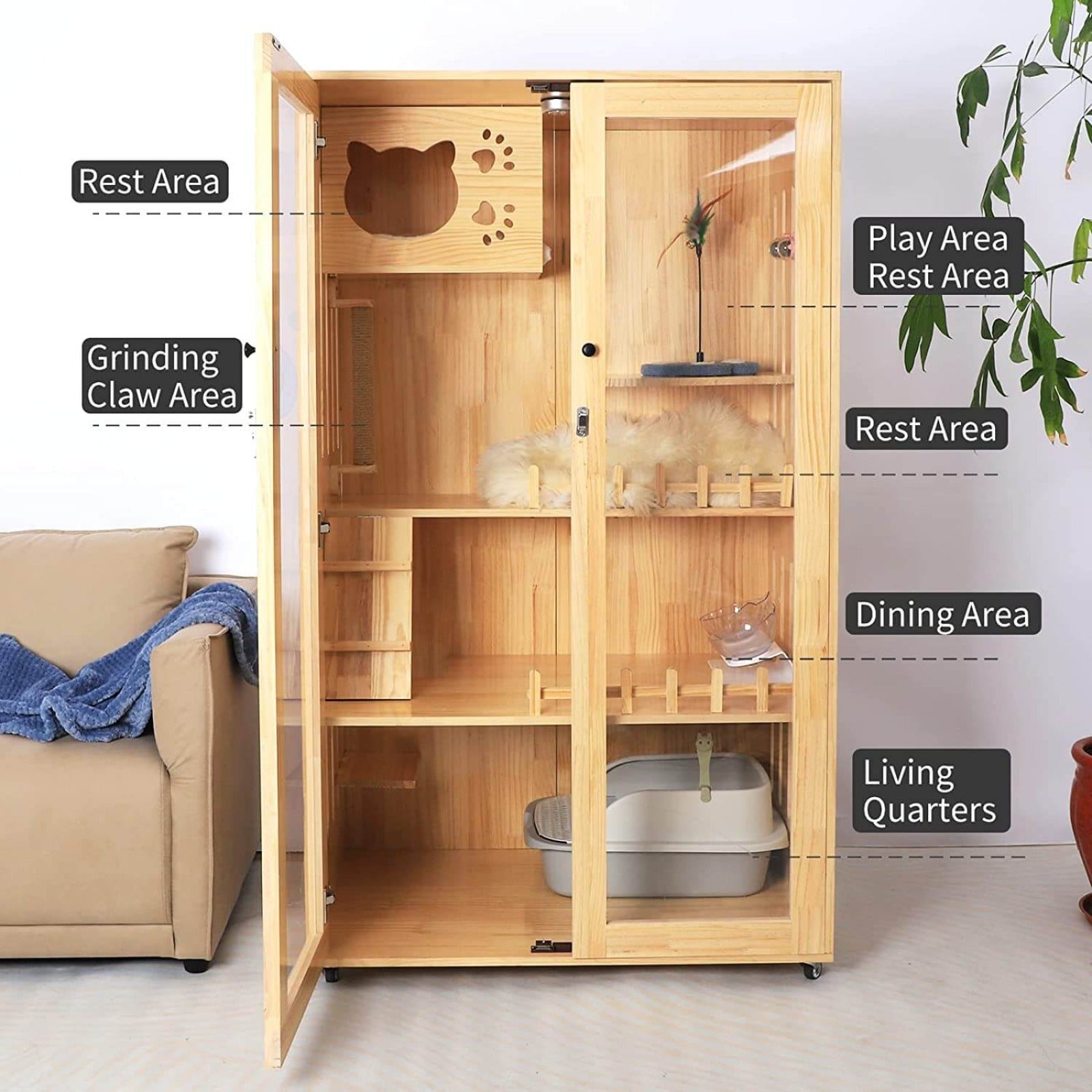 Laifug Indoor Large Cat House - LaiFug