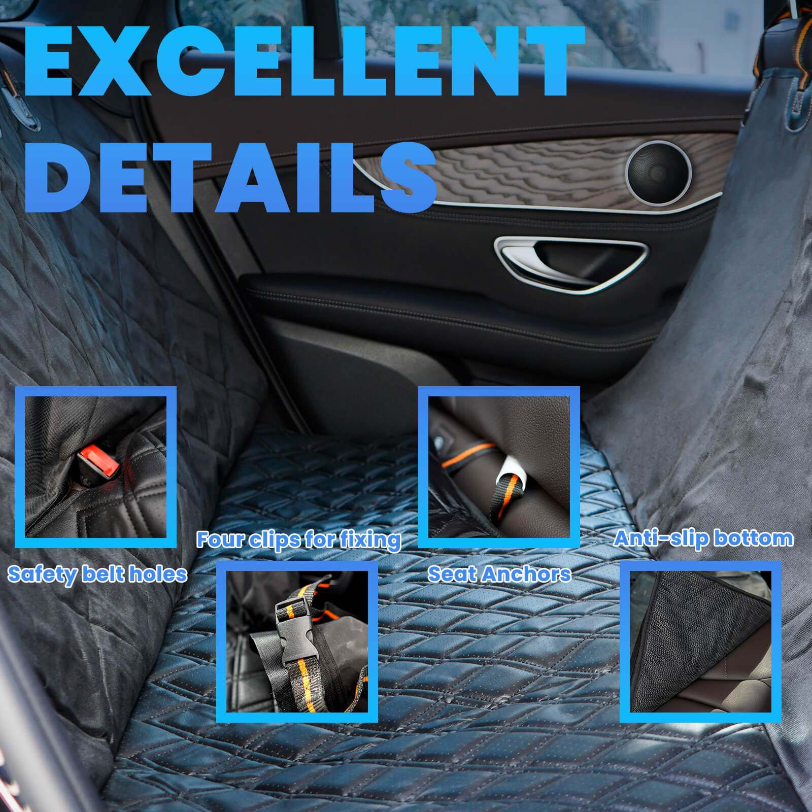 LaiFug Dog Car Seat Cover Hammock