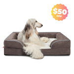 Canapé orthopédique pour chien en mousse à mémoire de forme de grande taille de Laifug 