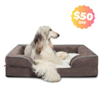Canapé orthopédique pour chien en mousse à mémoire de forme de grande taille de Laifug 