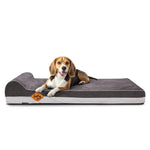 Laifug 422 Orthopedic Dog Bed with Bolster Support (Single & Double Pillow Options)
