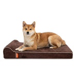 Laifug 422 Orthopedic Dog Bed with Bolster Support (Single & Double Pillow Options)