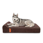 Laifug 422 Orthopedic Dog Bed with Bolster Support (Single & Double Pillow Options)
