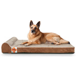 Laifug 422 Orthopedic Dog Bed with Bolster Support (Single & Double Pillow Options)