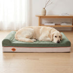 Laifug 422 Orthopedic Dog Bed with Bolster Support (Single & Double Pillow Options)