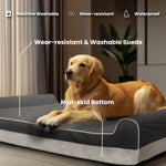 Laifug 422 Orthopedic Dog Bed with Bolster Support (Single & Double Pillow Options)