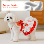 Laifug Dog Dress Puppy Print Princess Dog Dress Cute Party Wear