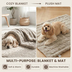 Laifug Premium Fluffy Dog Blanket | Imitation Rabbit Fur | Waterproof Lining | Warm & Furniture Protector | Machine Washable