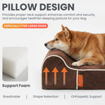 Laifug 422 Orthopedic Dog Bed with Bolster Support (Single & Double Pillow Options)