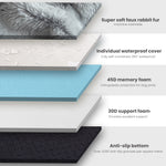 Laifug 422 Orthopedic Dog Bed with Bolster Support (Single & Double Pillow Options)
