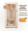 LaiFug Luxury Indoor Cat Villa – Solid Pine Wood Multi-Function House