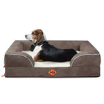 Canapé orthopédique pour chien en mousse à mémoire de forme de grande taille de Laifug 