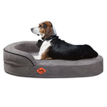 Lit ovale pour chien en mousse à mémoire de forme Laifug 