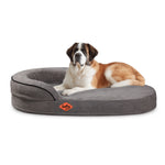 Lit ovale pour chien en mousse à mémoire de forme Laifug 