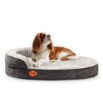 Lit ovale pour chien en mousse à mémoire de forme Laifug 