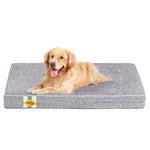 Lit pour chien en mousse à mémoire de forme Laifug, lit orthopédique pour cage pour chien de petite à grande taille 