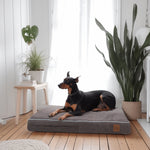 Lit pour chien en mousse à mémoire de forme Laifug, lit orthopédique pour cage pour chien de petite à grande taille 