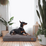 Lit pour chien en mousse à mémoire de forme Laifug, lit orthopédique pour cage pour chien de petite à grande taille 